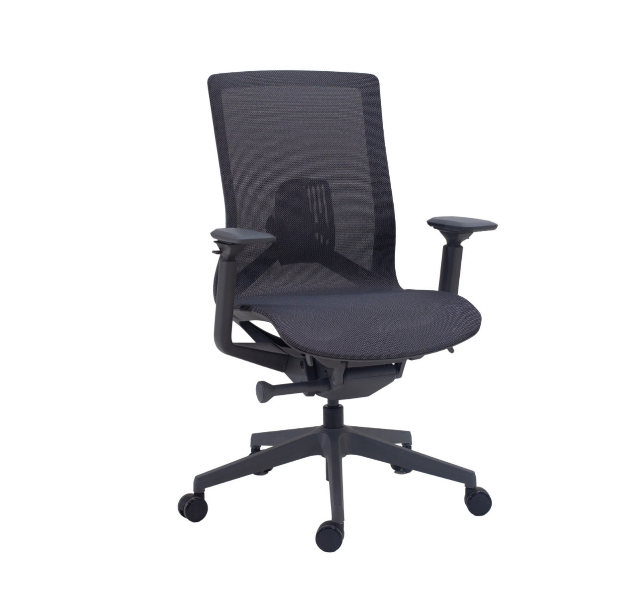 SILLA DIRECTIVA EN MALLA GRIS