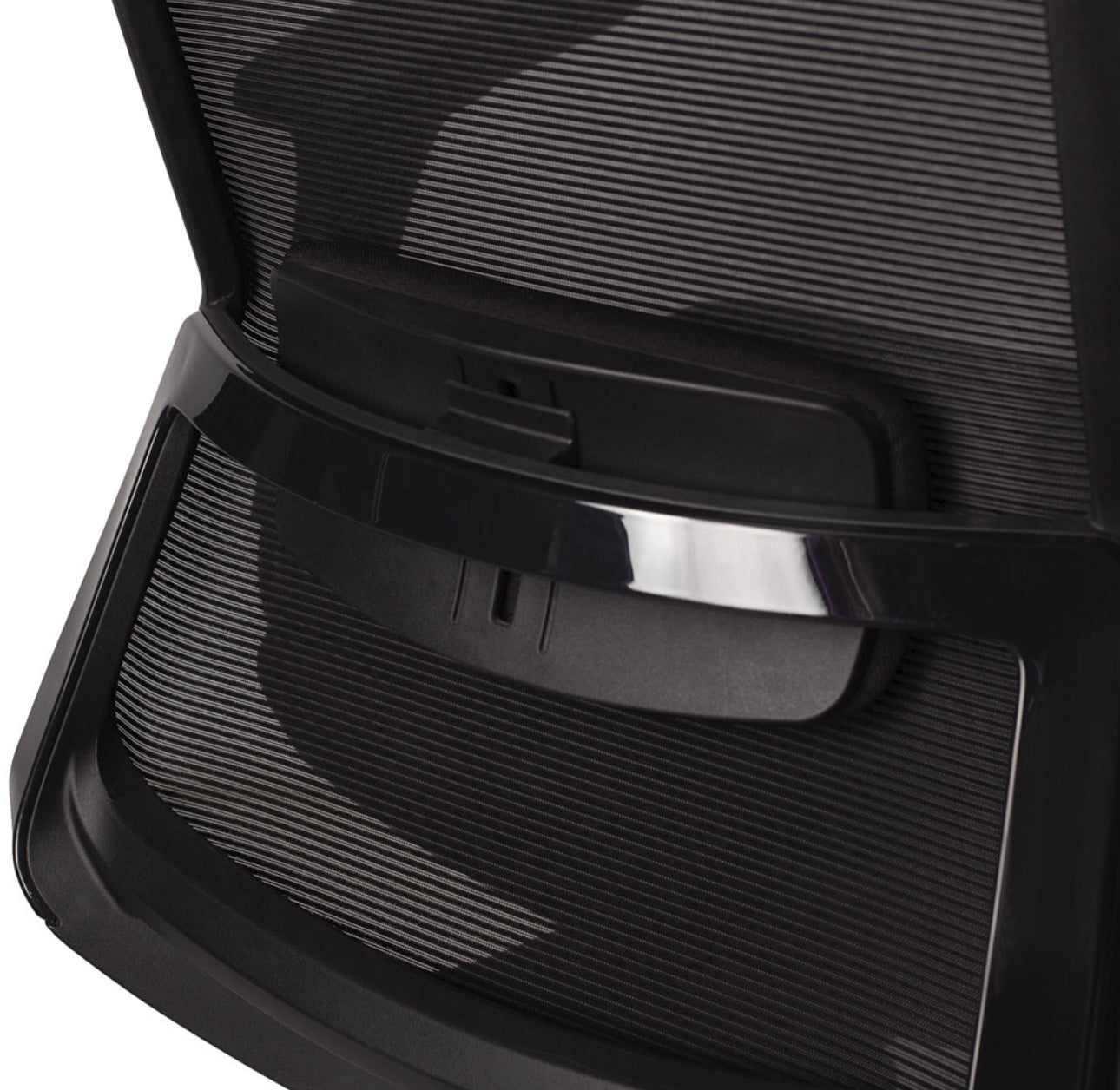 SILLA EJECUTIVA EN MALLA NEGRA CON TELA