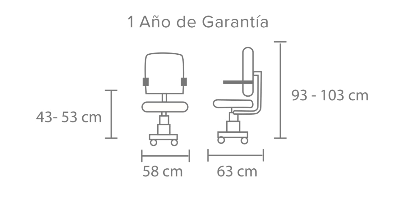 SILLA OPERATIVA EN MALLA Y TELA