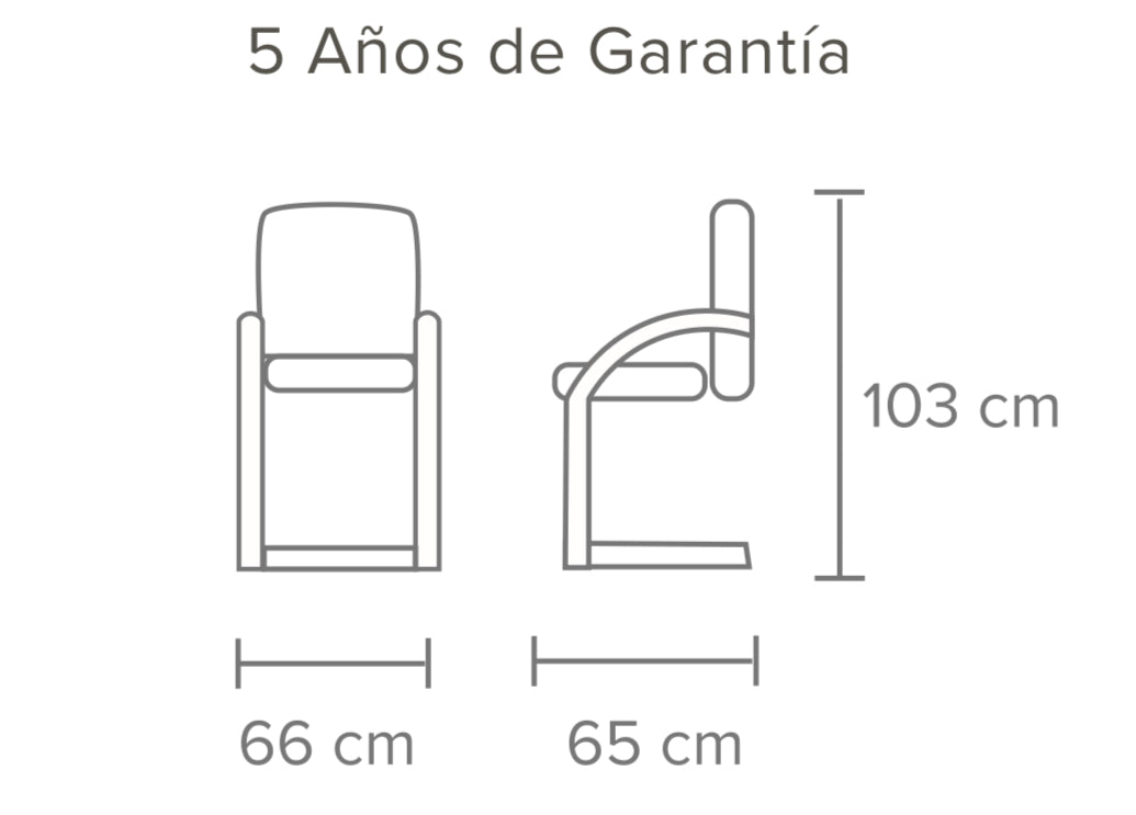 SILLÓN VISITANTE EN DECOPIEL
CON RESPALDO BAJO