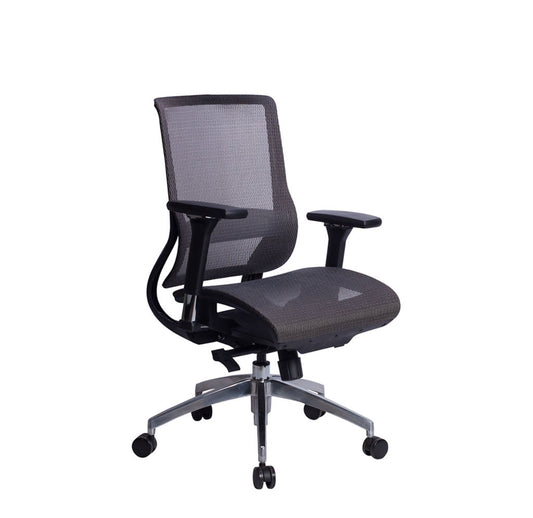 SILLA DIRECTIVA EN MALLA NEGRA