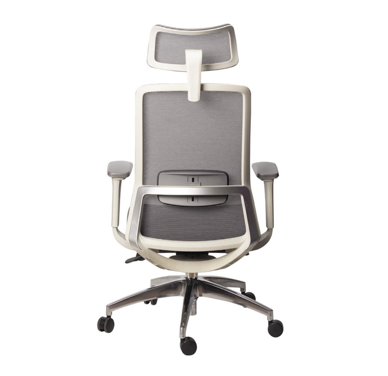 SILLA DIRECTIVA EN MALLA GRIS