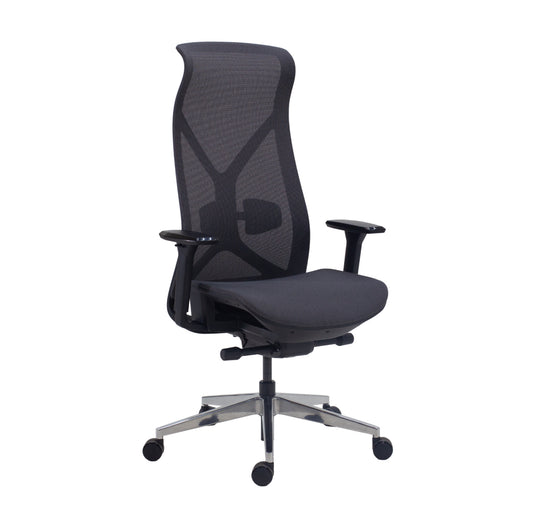 SILLA EJECUTIVA EN MALLA GRIS
OSCURO