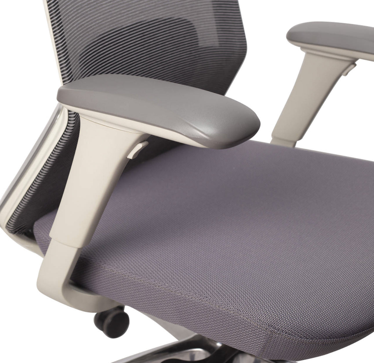 SILLA DIRECTIVA EN MALLA GRIS