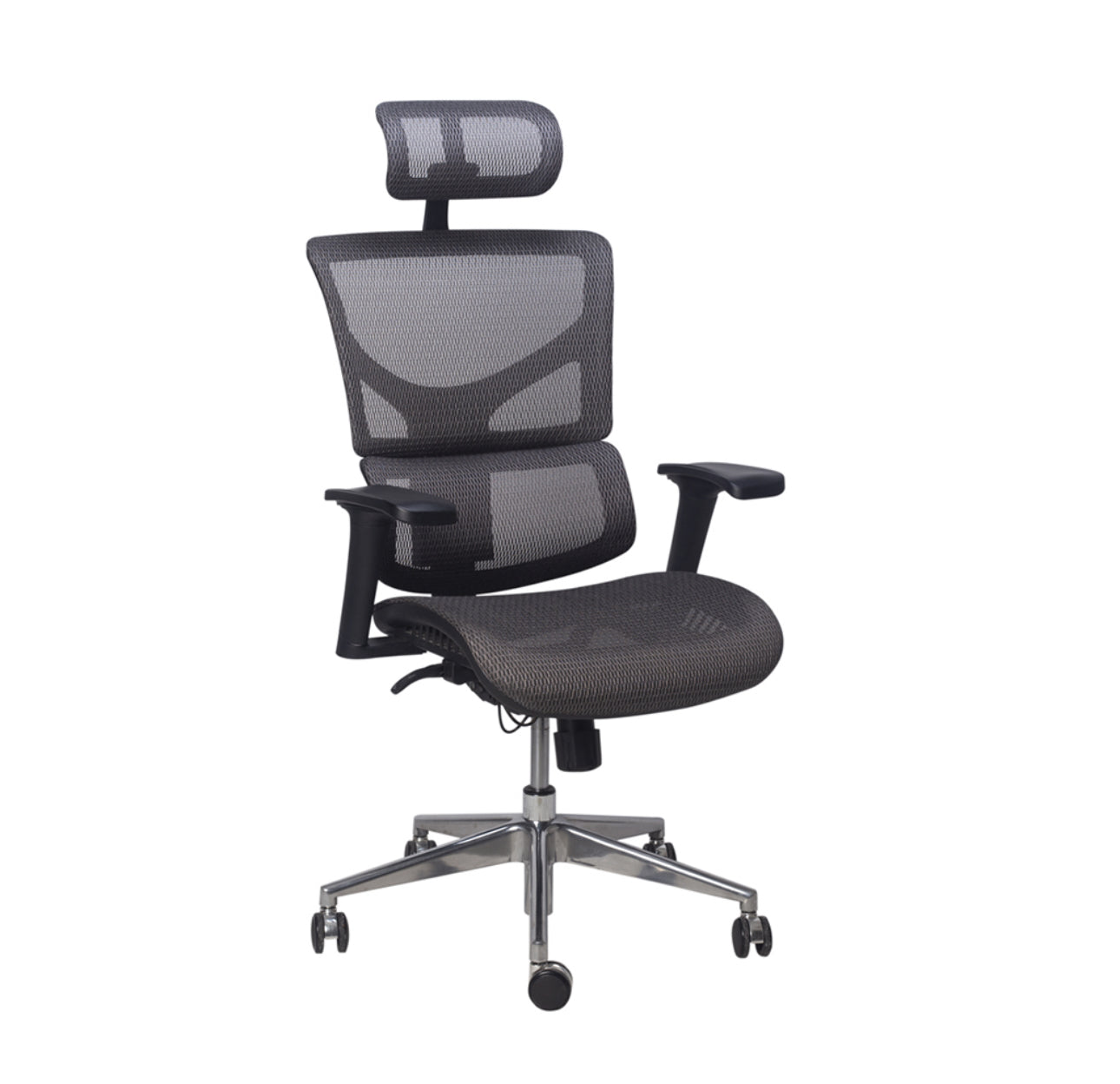 SILLA EJECUTIVA EN MALLA GRIS