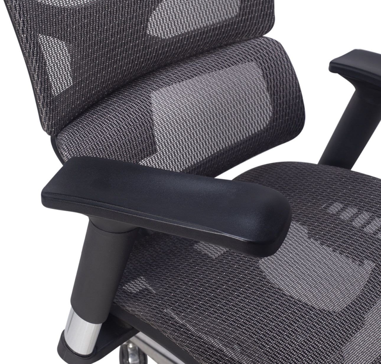 SILLA EJECUTIVA EN MALLA GRIS