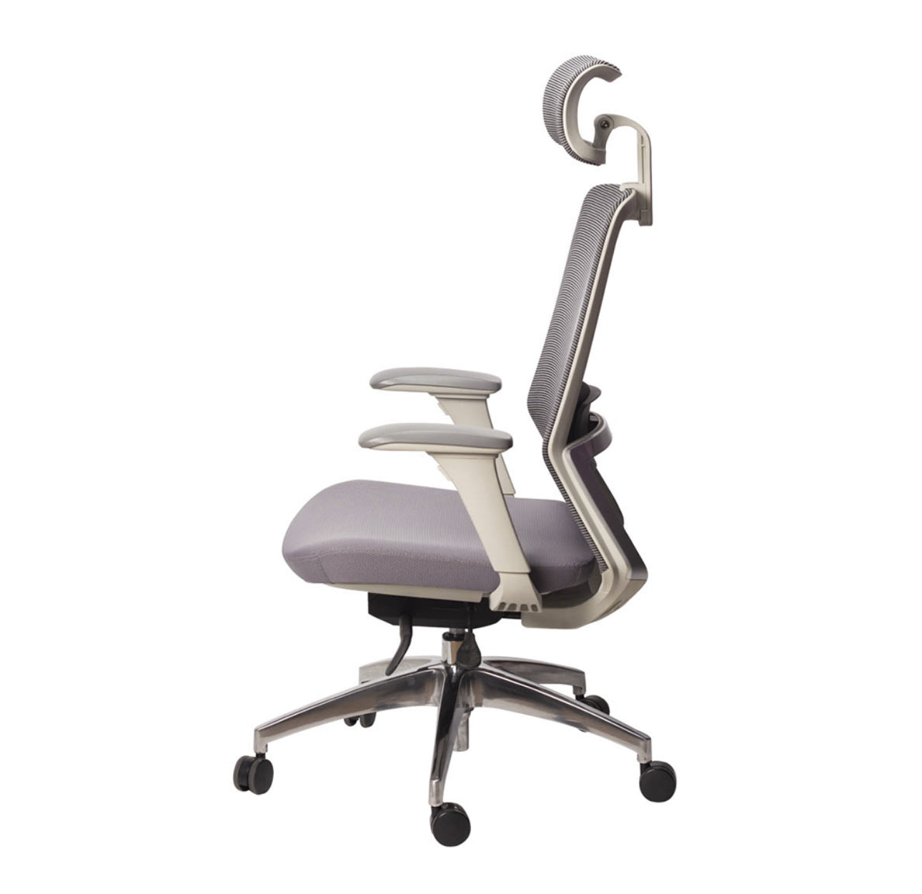 SILLA DIRECTIVA EN MALLA GRIS
