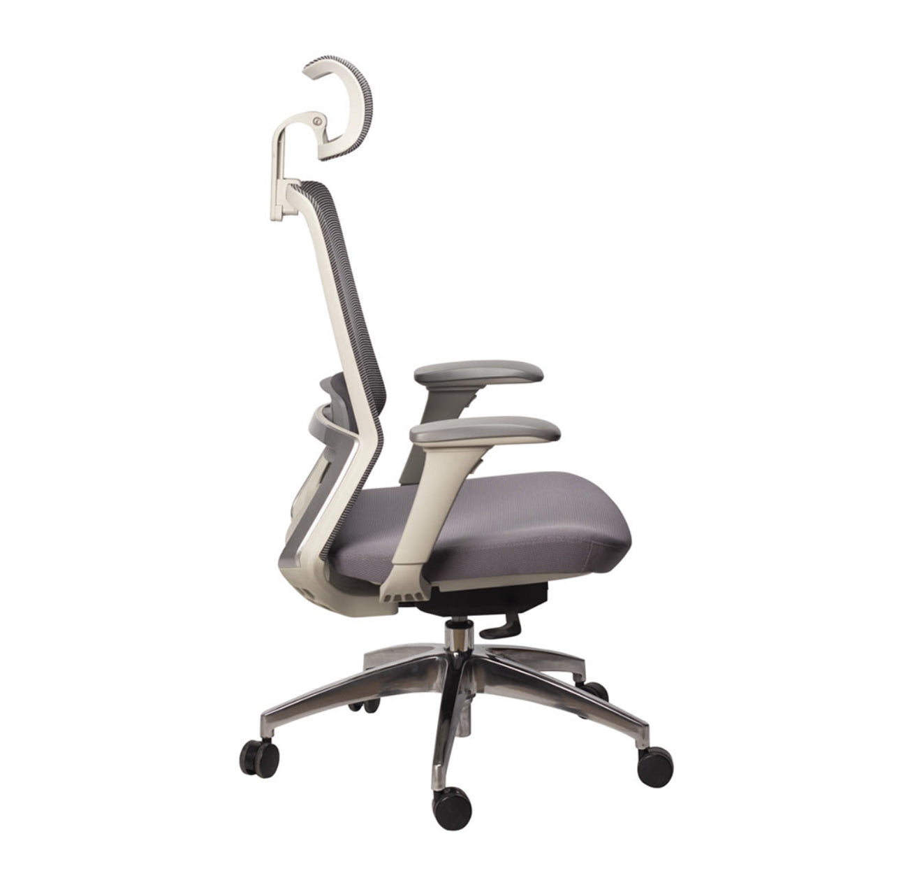 SILLA DIRECTIVA EN MALLA GRIS