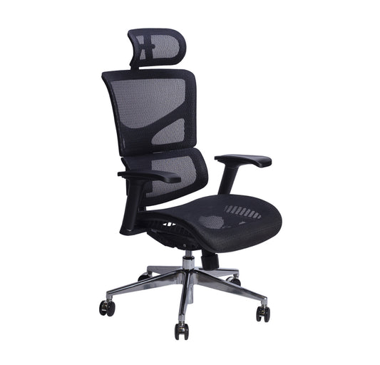 SILLA EJECUTIVA EN MALLA NEGRA