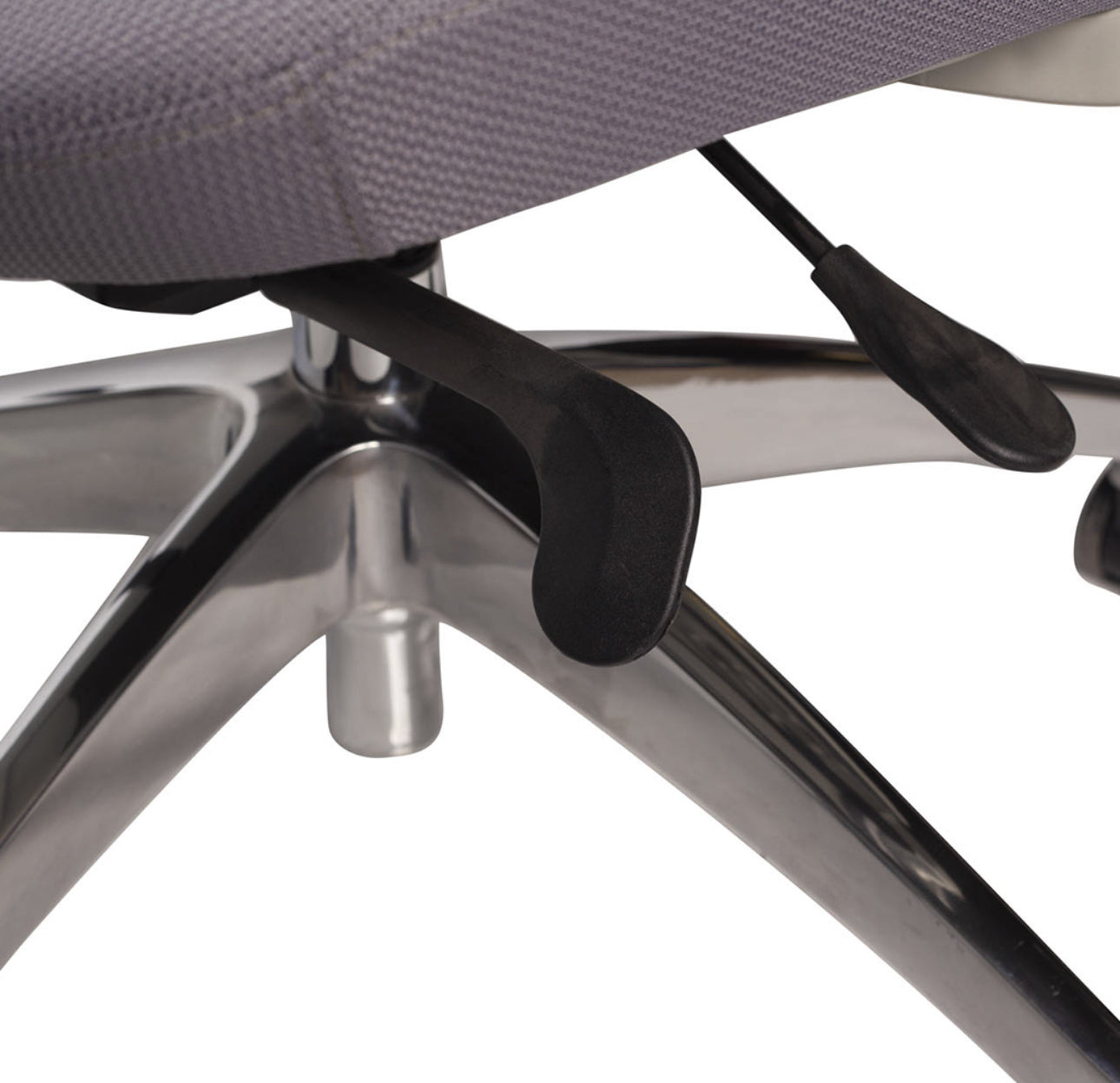 SILLA DIRECTIVA EN MALLA GRIS