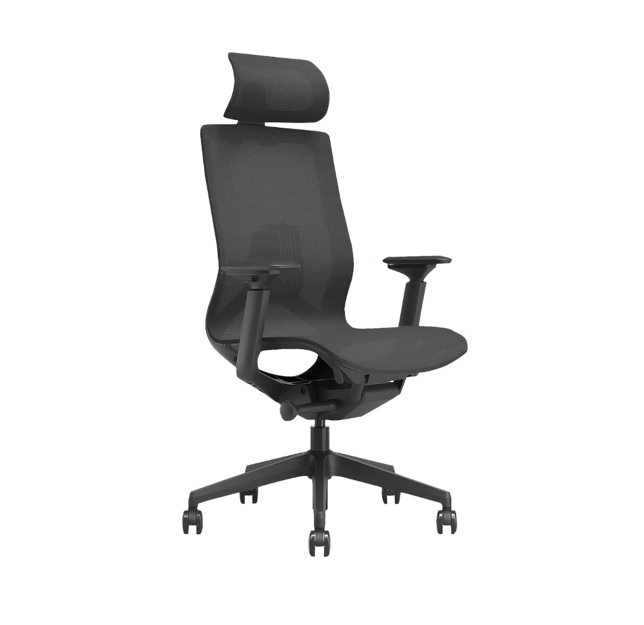 SILLA DIRECTIVA EN MALLA GRIS