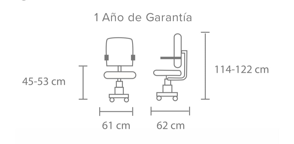 SILLA OPERATIVA EN TELA Y MALLA